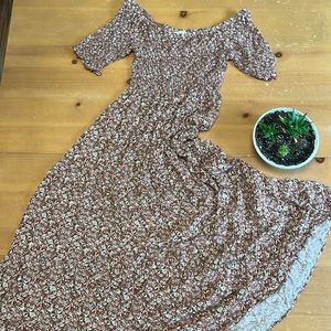 Bohemian floral maxi dress